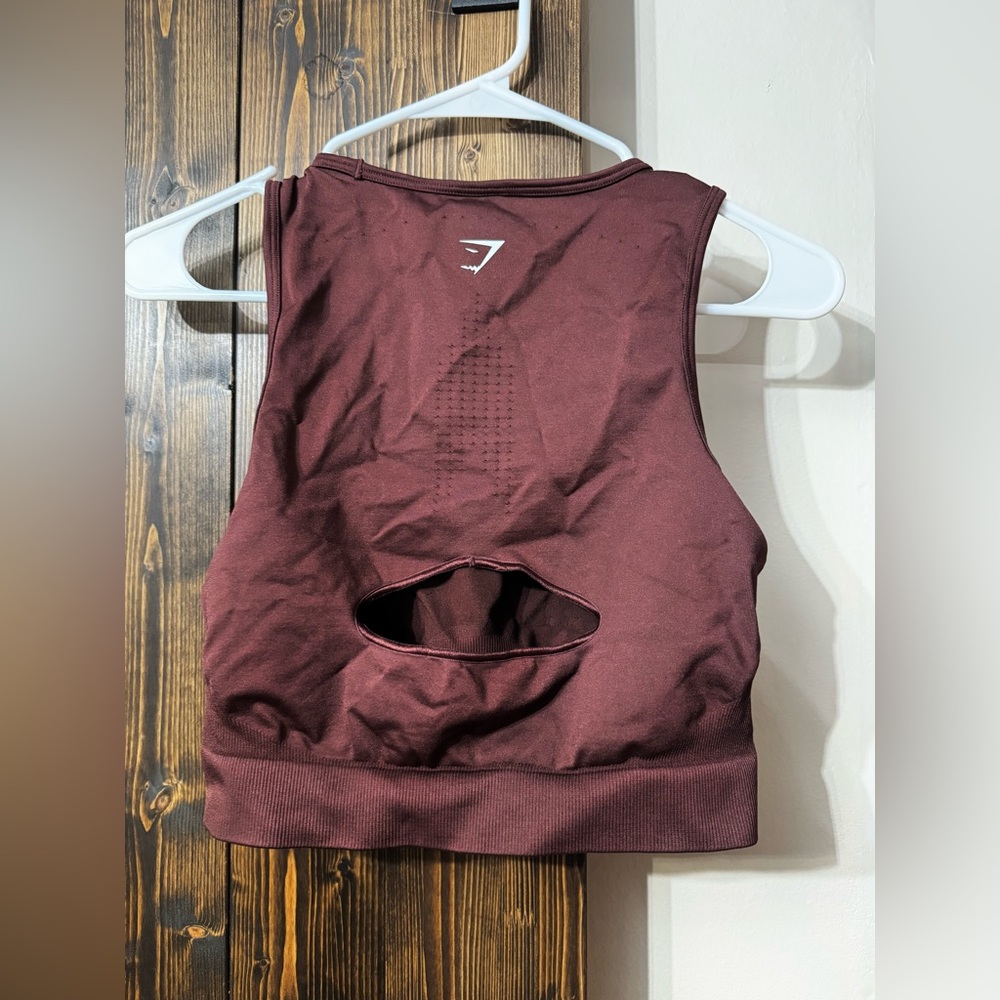 Gymshark Maroon Sleeveless Athletic Top